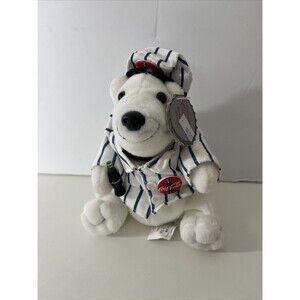 1998 Bean Bag Plush Coca Cola Coke Bear Delivery Suit NEW with Tag RARE Design